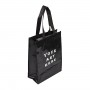 Black Small Laminated Tote Bag 9" W x 12"H x 4"D